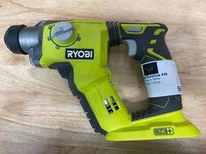 lot 59 image: RYOBI 18-Volt ONE Lithium-Ion Cordless 12 in. SDS-Plus Rotary Hammer Drill (Tool Only)
