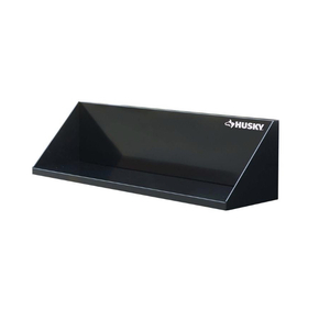 lot 77 image: HUSKY Lot of 2, 36 in. W x 9 in. H x 9 in. D Steel Garage Wall Shelf