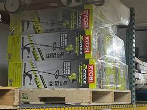 lot 6 image: RYOBI Lot of 11 25cc 2-Cycle Attachment Capable Full Crank Curved Shaft Gas String Trimmer