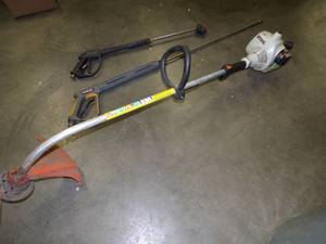 lot 85 image: STIHL String Trimmer with 2 power washer wands