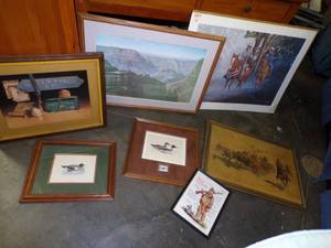 lot 290 image: Framed Artwork and Print