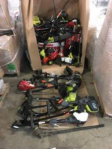 lot 1 image: PALLET WITH LAWNCARE TOOLS SEE PICS