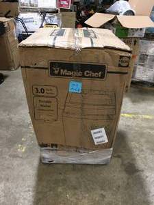 lot 22 image: MAGIC CHEF 3.0 cu. ft. Compact Top Load Washer with Stainless Steel Drum in White