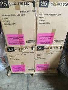 lot 37 image: PALLET WITH 4 BOXES OF NEW Defiant 500-Lumen Utility LED Work Flashlight Light #1002475650 28PK PER BOX
