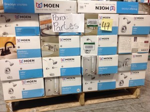 PALLET WITH MOEN FAUCETS FOR PARTS SEE PICS