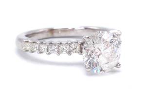 lot 9 image: Classic 1.58 Carat Diamond Estate Ring in 14k White Gold $6450 VIDEO