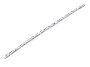 lot 25 image: Gorgeous 3 Carat Baguette Diamond Tennis Bracelet in 14k White Gold $6600