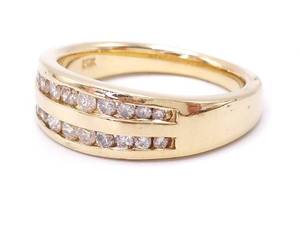 lot 48 image: Gorgeous Diamond Two Row Band in 14k Yellow Gold $2899