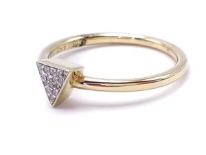 lot 79 image: Diamond Triangle Estate Ring in 10 Yellow Gold $1250