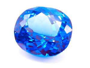 lot 20B image: 19.69 Carat Natural Flawless Intense Swiss Blue Topaz