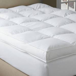 Black Label PrimaLoft 18 in. Full Down Alternative Featherbed Mattress Pad, FA26-F-WHITE - NEW