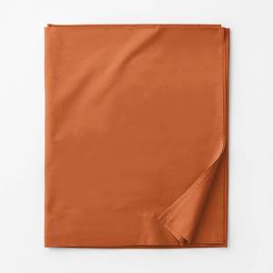Cotton Persimmon Solid 300 Thread Count Percale Full Flat Sheet, E4D7-F-PERSIMMON - NEW