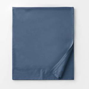 300-Thread Count Organic Cotton Percale Flat Sheet King Shadow Blue, EB30-K-SHDWBLUE - NEW