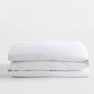 White Solid Wrinkle-Free Sateen Queen Duvet Cover, DS29-O-WHITE - NEW