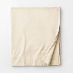 Legacy Velvet Flannel Cream Solid Queen Flat Sheet, EA73-Q-CREAM - NEW