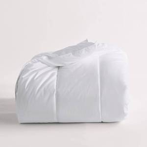 Wrinkle-Free White Solid Cotton Sateen King Comforter, C1B2-K-WHITE - NEW