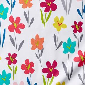 Fresh Flower Multicolored Floral Cotton Percale King Duvet Cover, 50557D-K-MULTI - NEW