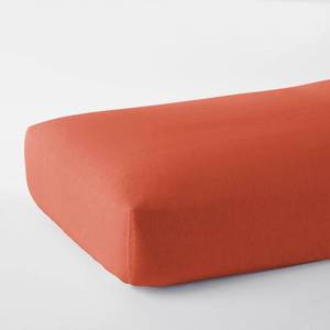 Solid Washed Russet Linen Queen Fitted Sheet, 50548B-Q-RUSSET - NEW