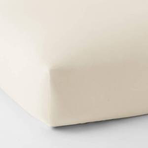 Company Cotton Ivory Solid 300 Thread Count Percale King Fitted Sheet, E4D8-K-IVORY - NEW