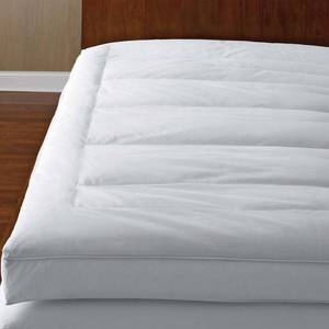 Pillowtop 5 in. Queen Down Featherbed Mattress Topper, FA32-Q-WHITE - NEW