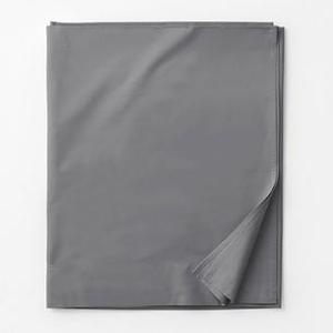 400-Thread Count Supima� Cotton Percale Flat Sheet Queen Pewter, E1U6-Q-PEWTER - NEW