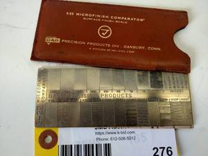 lot 276 image: Gar S-22 Microfinish Comparator...