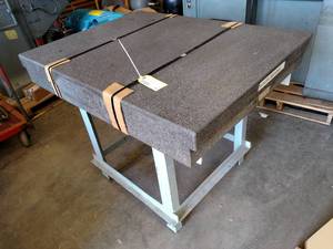 lot 209 image: Black Granite Surface Plate with St...