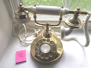lot 72 image: Rotary Phone and Vintage Metal Stand