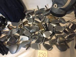 lot 250 image: 4 Sets of Golf Clubs With Bags and MANY Golf Items