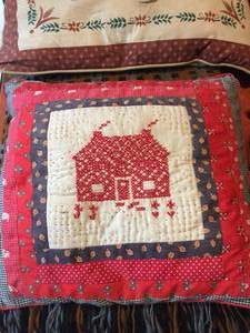 lot 267 image: Afghan, Pillows, Chair Cushions