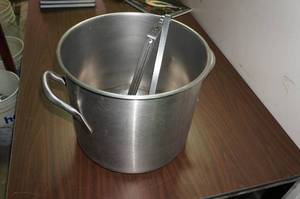 lot 76 image: Pot with Ladle and Spoon