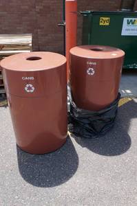 lot 109 image: 2 Recycling Barrels for Aluminum Cans