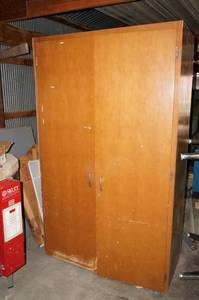 lot 132 image: Wood Cabinet With Doors