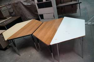 lot 125 image: 4 Trapezoid Tables
