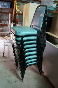 lot 136 image: 9 Padded Chairs