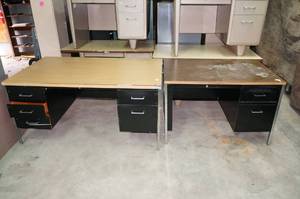 lot 143 image: 2 Teacher Desks
