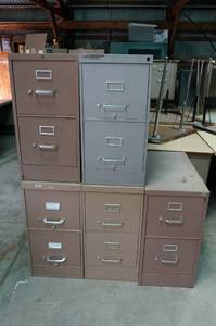 lot 170 image: (5) 2 Drawer File Cabinets