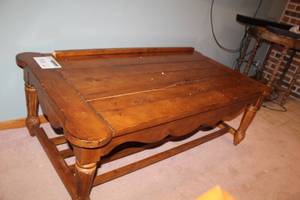 lot 398 image: Wood Coffee Table with Shelf