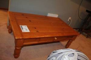 lot 397 image: Wood Coffee Table with Drawer