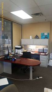 lot 404 image: U-Shape Office Desk with Bookcase