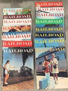 lot 49 image: Lot of 16 Railroad Magazines from 1970s