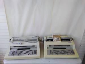 Two Sharp Electronic Typewriters