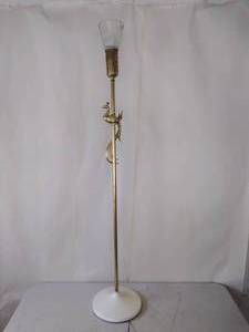 Standing Lamp with Gold Peacock