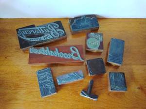Collection of Vintage Advertising Print Blocks