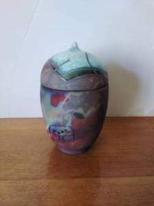 Raku Lidded Vessel
