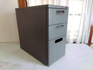 Small Gray Metal Cabinet