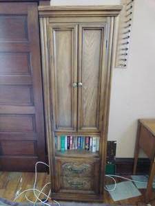 Bassett Cabinet FULL of Books
