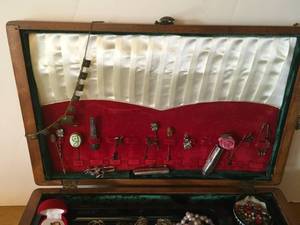 Large Lot of Costume Jewelry with Case