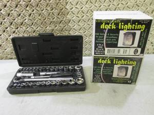 lot 36 image: Socket Wrench Set and 2 Deck Lighti...