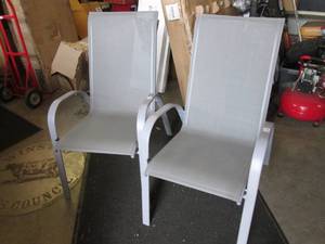 lot 51 image: Pair of Stackable Outdoor Chairs  B...